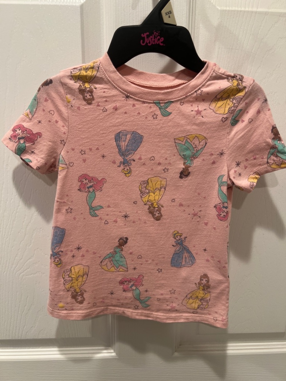 Old Navy Pink Short Sleeve Tee with Princess Motif